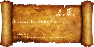 Liess Benedetta névjegykártya